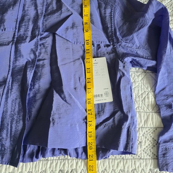 Athleta Arrival Rain Jacket Dark Adonis Blue (purple) Oversized Small NWT - Picture 4 of 13